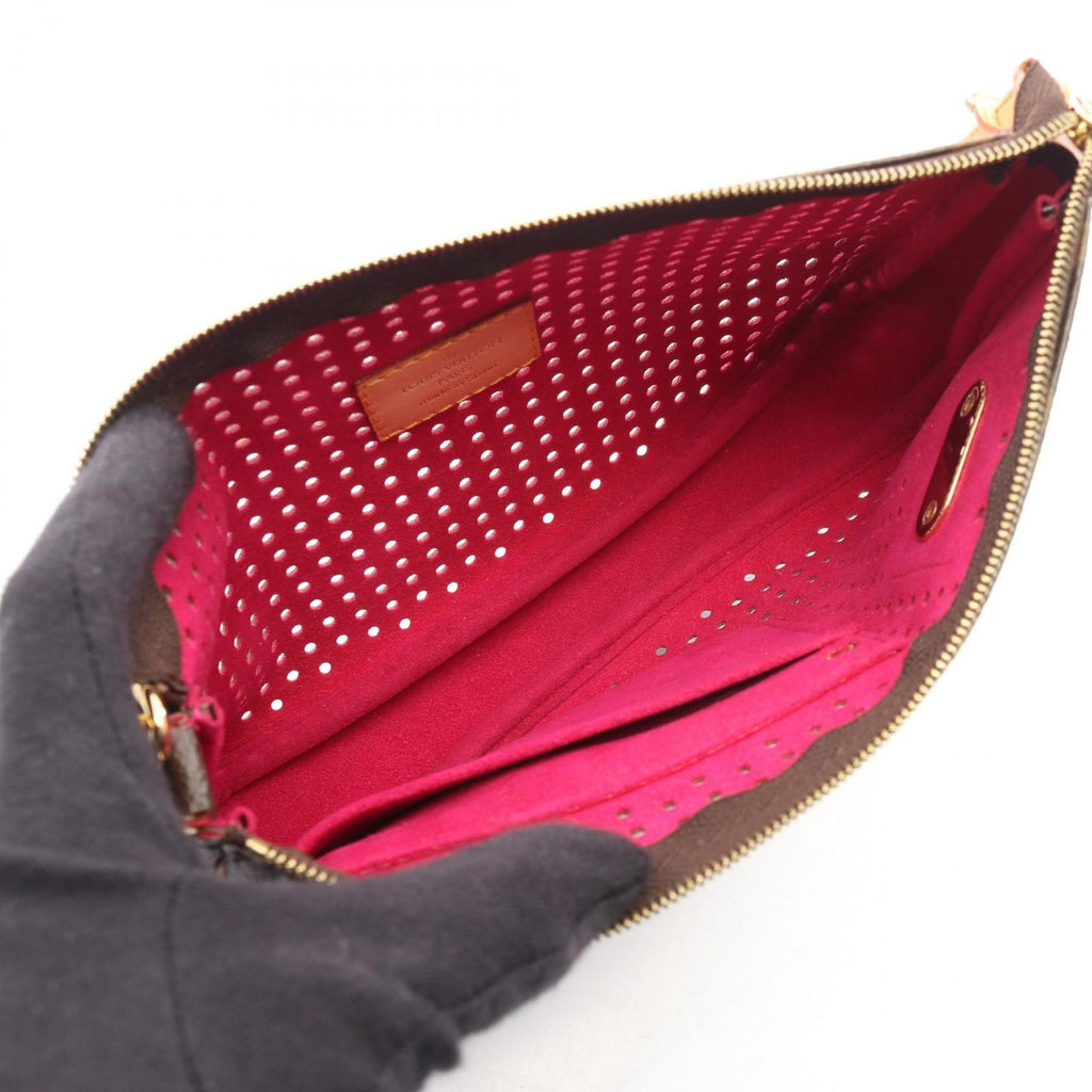 Louis Vuitton Handbag Pochette Fuchsia Canvas Leather — view 3