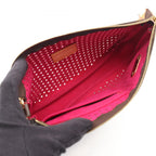 Louis Vuitton Handbag Pochette Fuchsia Canvas Leather — view 3