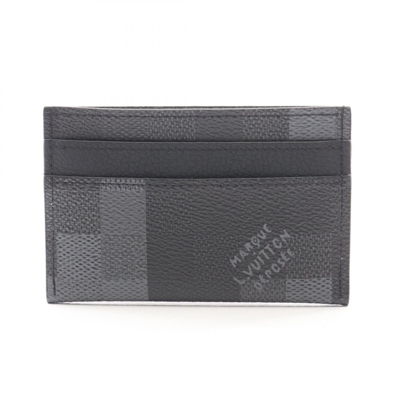Louis Vuitton Card Case Holder Double Damoflage Leather