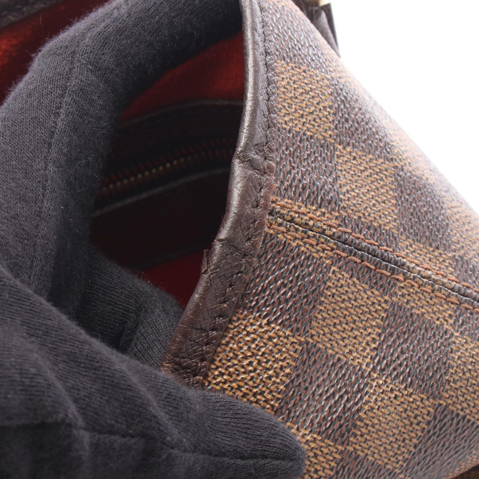 Louis Vuitton Tote Marais Damier Ebene Canvas Leather — view 9