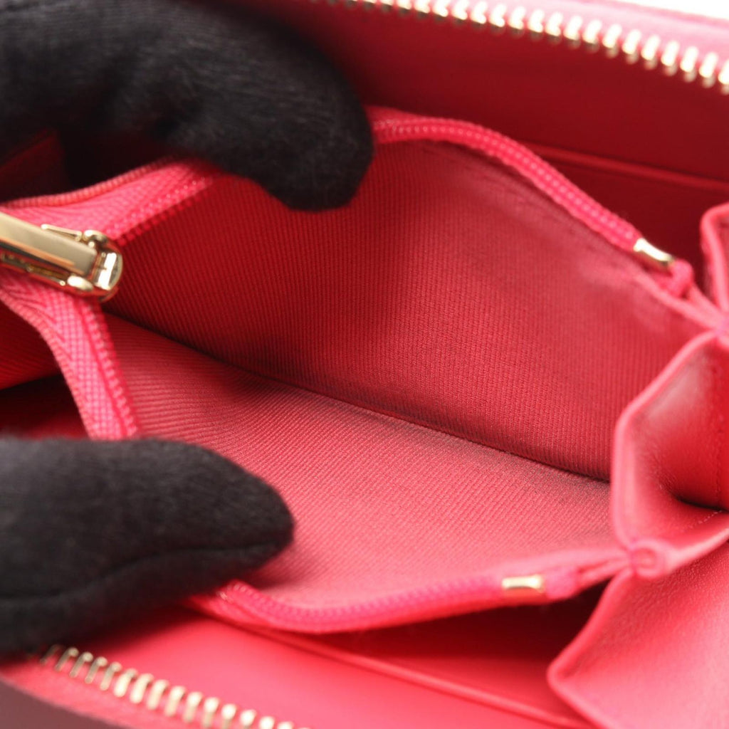 Chanel Round Wallet CC Logo Pink Caviar Leather CC — view 6