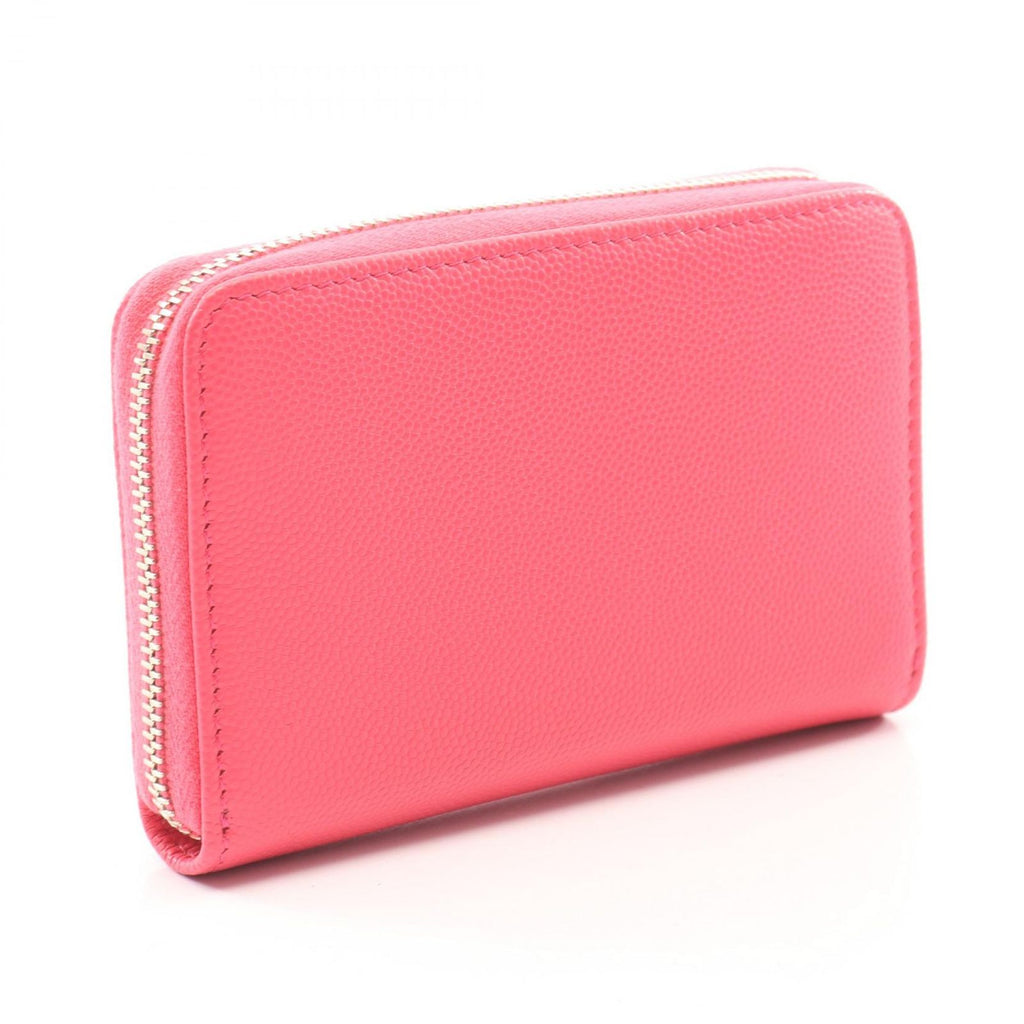 Chanel Round Wallet CC Logo Pink Caviar Leather CC — view 2