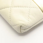 Chanel Clutch CC Logo Patchwork Black Beige Silver Lambskin — view 7