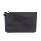 Chanel Pouch CC Logo Black Lambskin