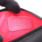 Chanel Pouch CC Logo Black Lambskin — view 4