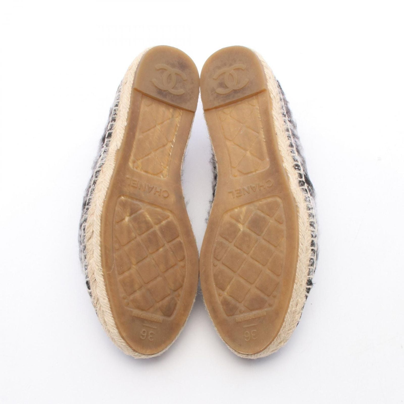 Chanel CC Logo Espadrille Slip Ons Fabric — view 4