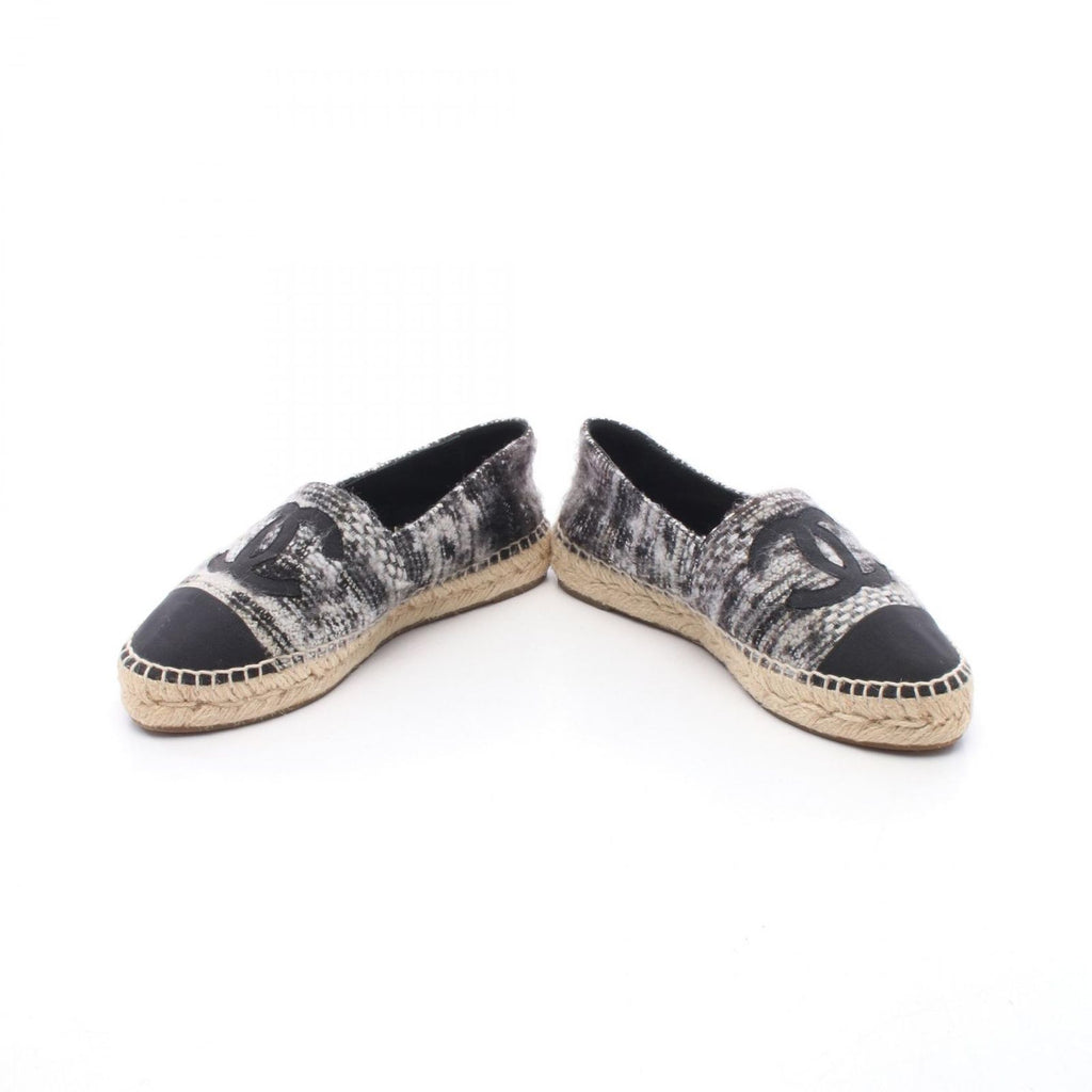Chanel CC Logo Espadrille Slip Ons Fabric — view 3