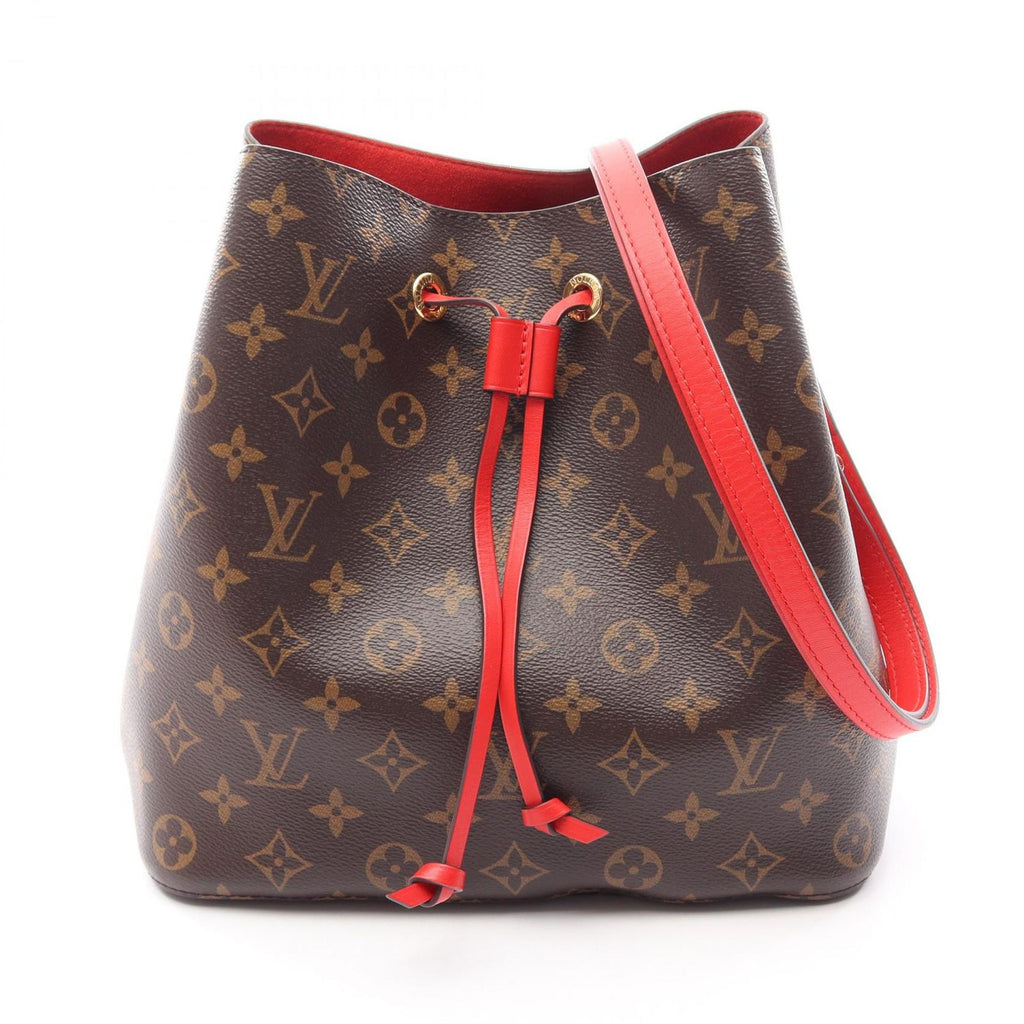 Louis Vuitton Shoulder Bag Neo Noe Monogram Coquelicot Canvas Leather