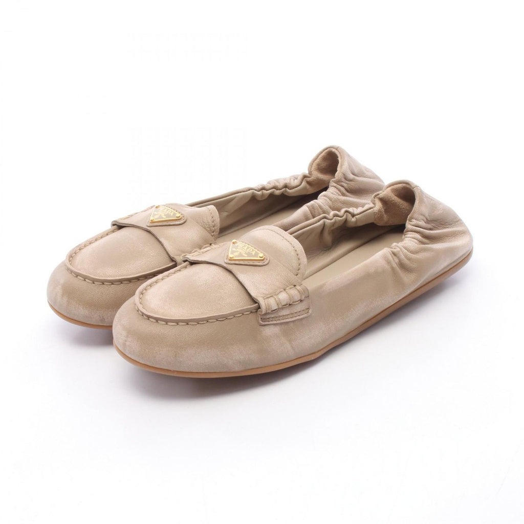 Prada Loafers Triangle Plate Flat Leather