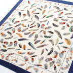 Hermes Scarf Carre Plisse Plumes Silk