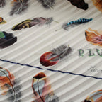 Hermes Scarf Carre Plisse Plumes Silk — view 7