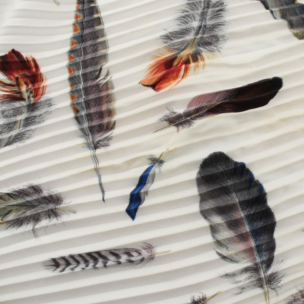 Hermes Scarf Carre Plisse Plumes Silk — view 5