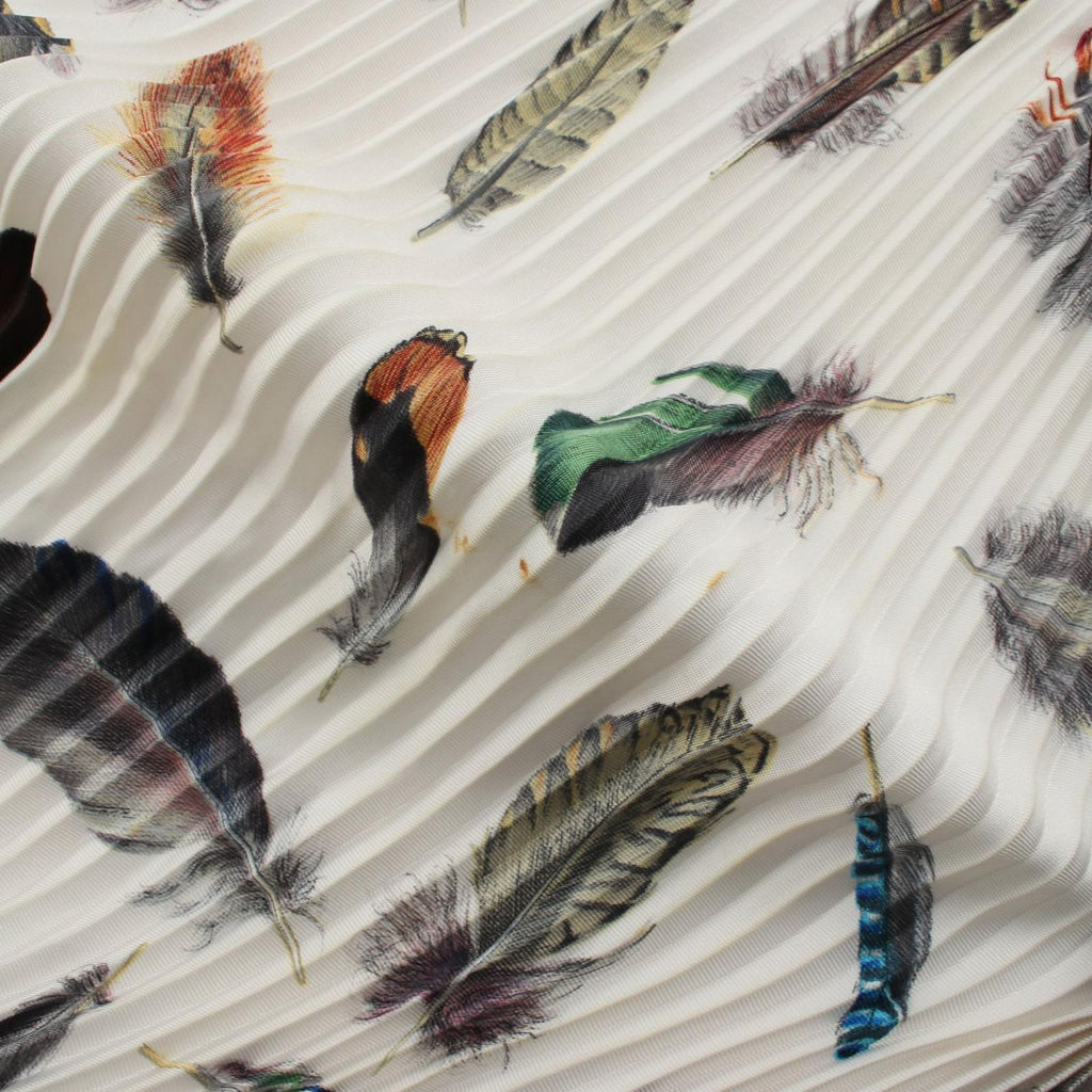 Hermes Scarf Carre Plisse Plumes Silk — view 6