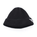Prada Knit Cap Triangle Logo Black Wool Beanie
