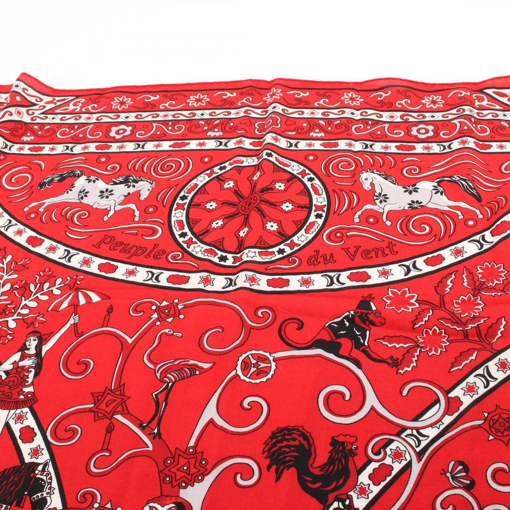 Hermes Scarf Carre Geant 140 Peuple du Vent Silk — view 6