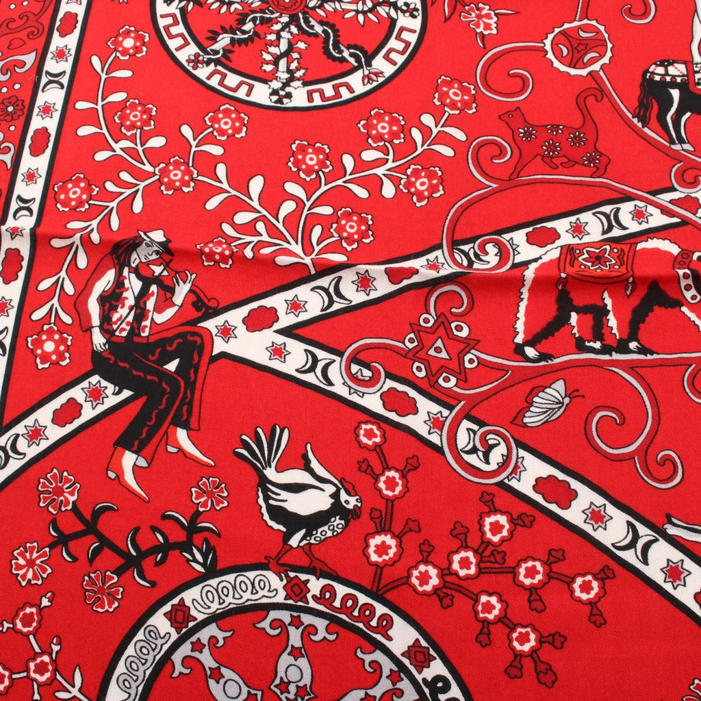 Hermes Scarf Carre Geant 140 Peuple du Vent Silk — view 5