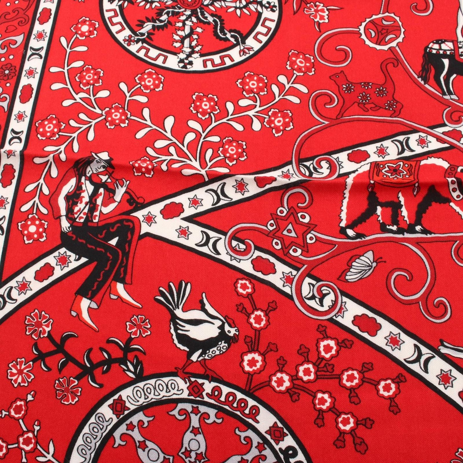 Hermes Scarf Carre Geant 140 Peuple du Vent Silk — view 5