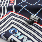 Chanel Shawl CC Logo Quilted Silk Scarf — view 6