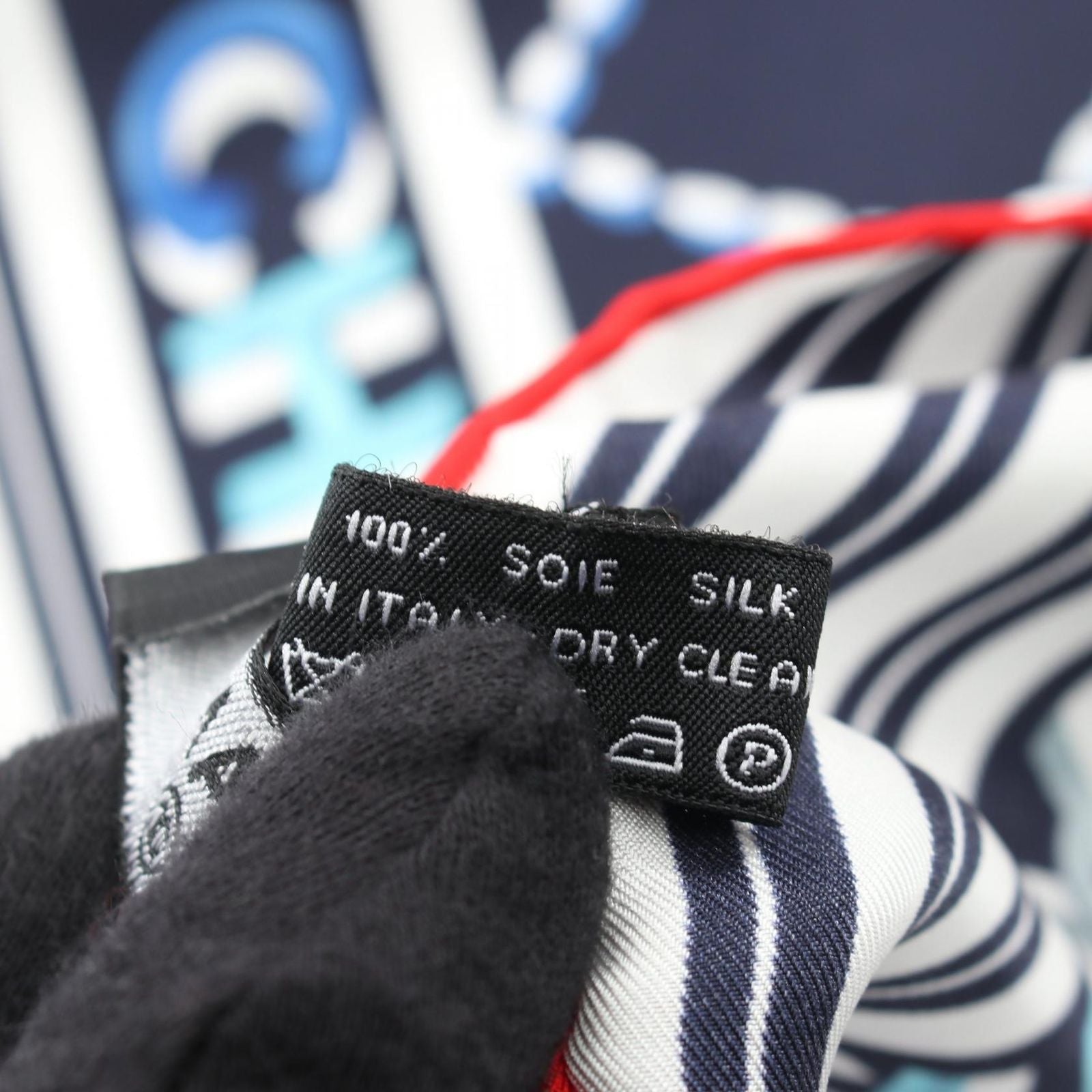 Chanel Shawl CC Logo Quilted Silk Scarf — view 3