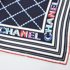 Chanel Shawl CC Logo Quilted Silk Scarf — view 5