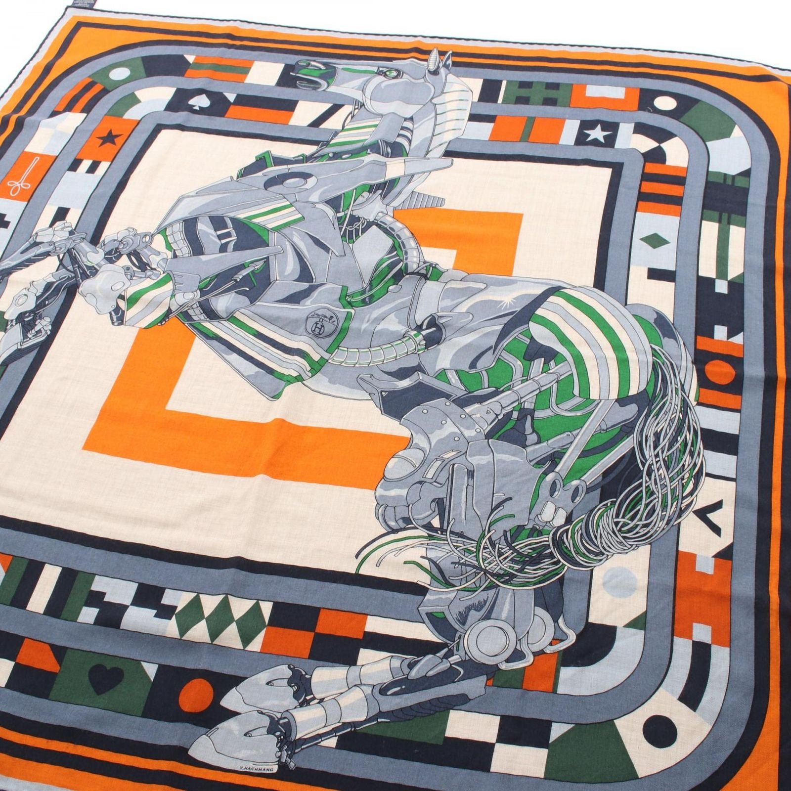 Hermes Scarf Carre 100 Robocabar Silk — view 2