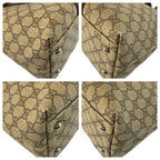 Gucci Beige Brown GG Supreme Canvas Leather Tote — view 4