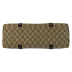 Gucci Beige Brown GG Supreme Canvas Leather Tote — view 9