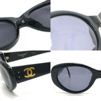 Chanel Sunglasses CC Logo Acetate Black Eyewear — view 8