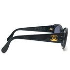 Chanel Sunglasses CC Logo Acetate Black Eyewear — view 4