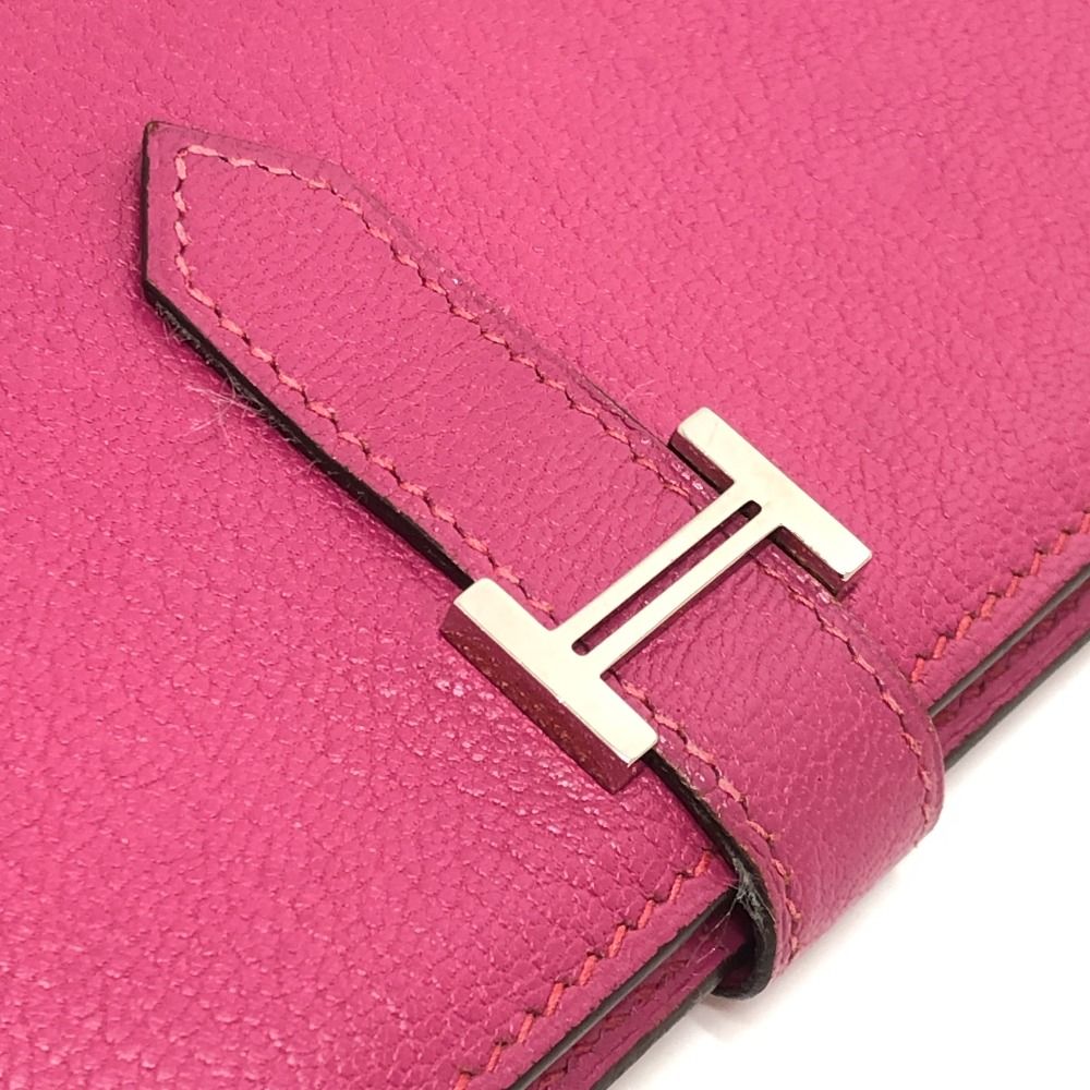 Hermes Wallet Bearn Classic Chevre Pink — view 7
