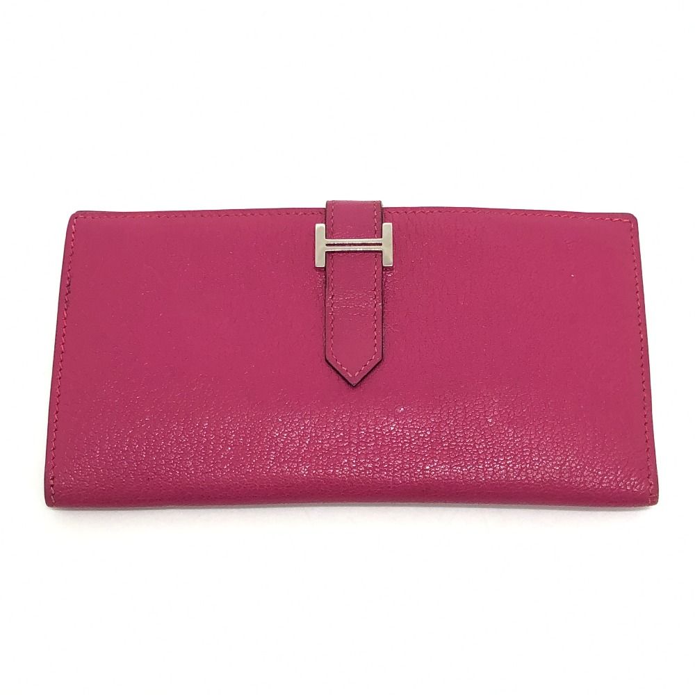 Hermes Wallet Bearn Classic Chevre Pink