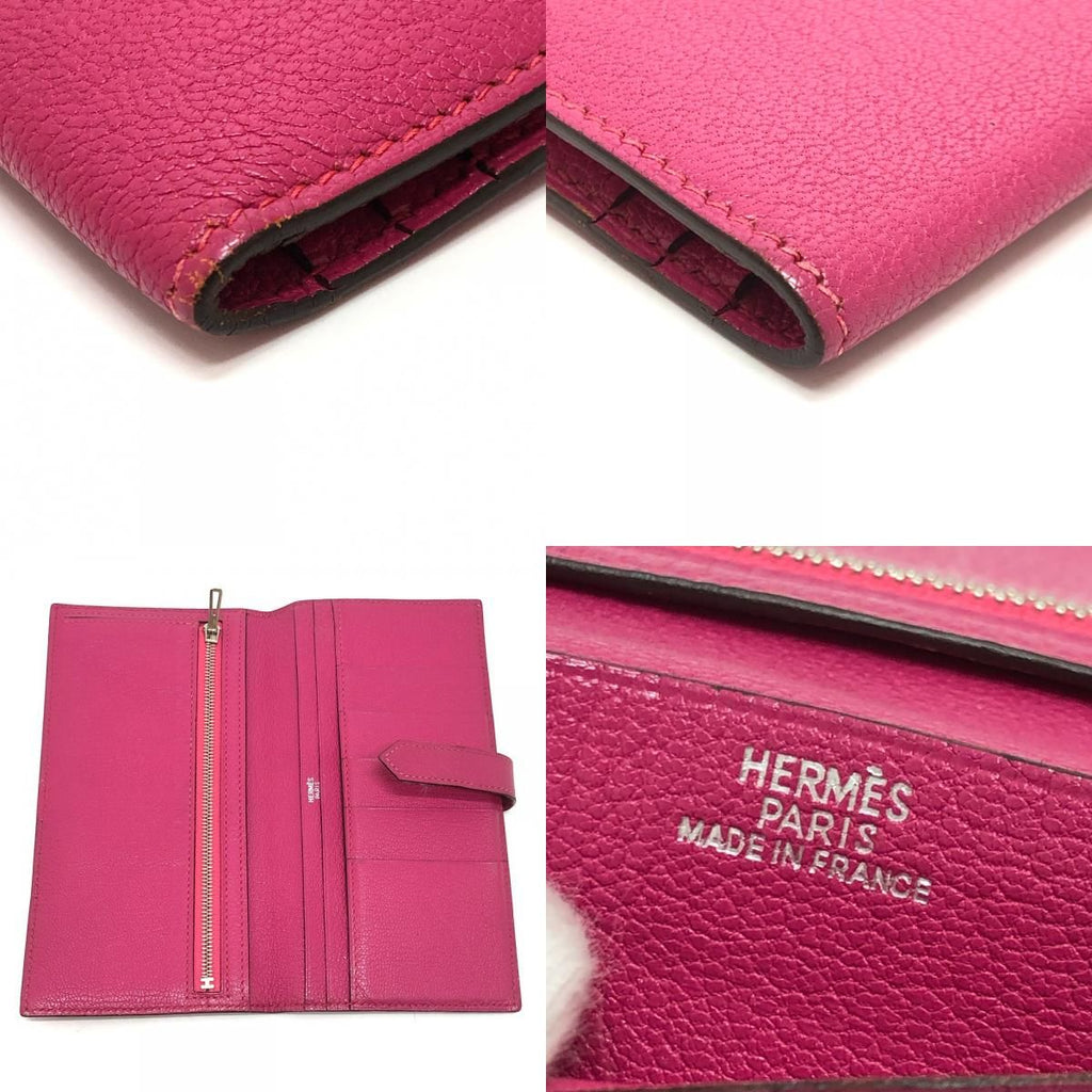 Hermes Wallet Bearn Classic Chevre Pink — view 8