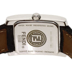 Fendi Square Face Diamond Watch SS Leather — view 6