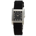 Fendi Square Face Diamond Watch SS Leather