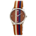 Gucci 126.4 Timeless Watch SS Leather Boys
