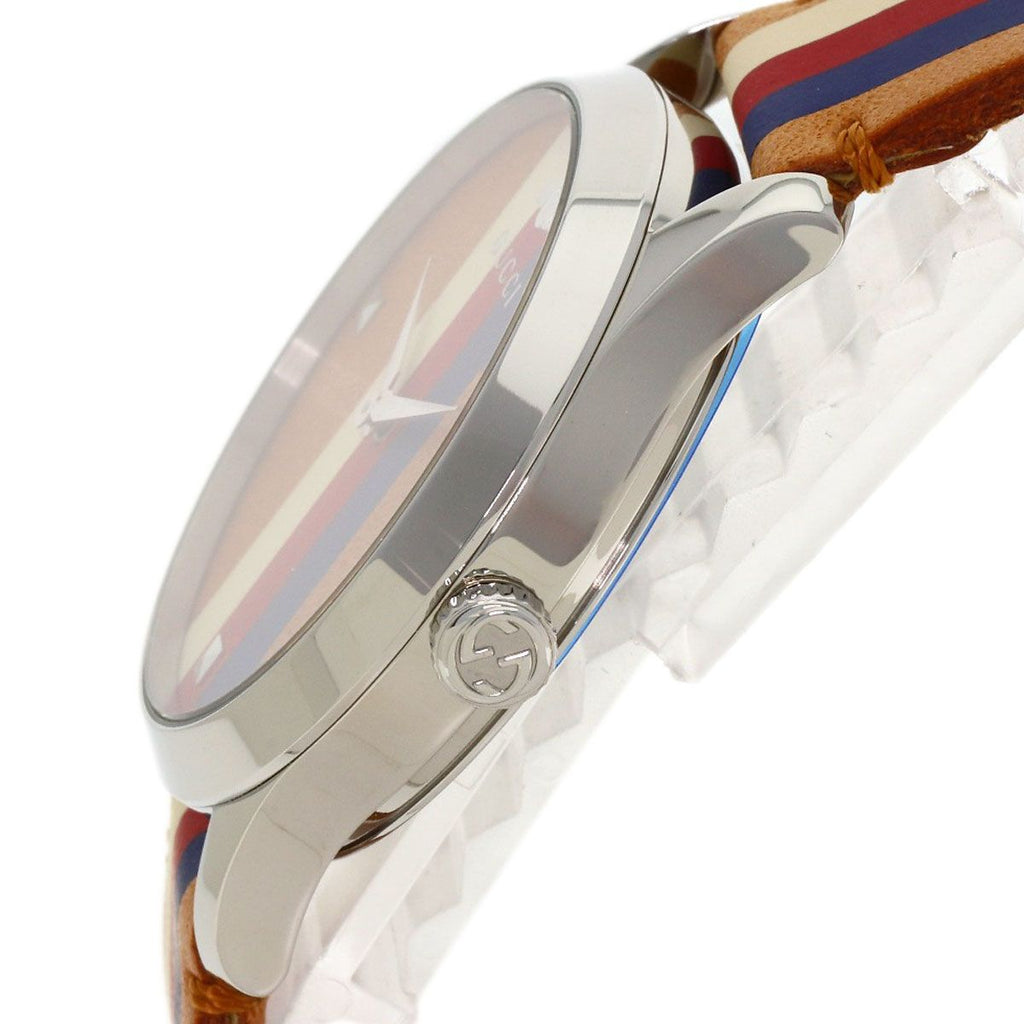Gucci 126.4 Timeless Watch SS Leather Boys — view 5