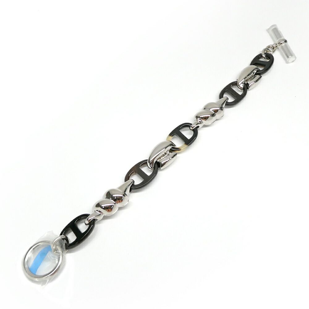 Hermes Bracelet Chaine D'ancre Rivage Metal Horn Silver 18.0 cm Seashell — view 2