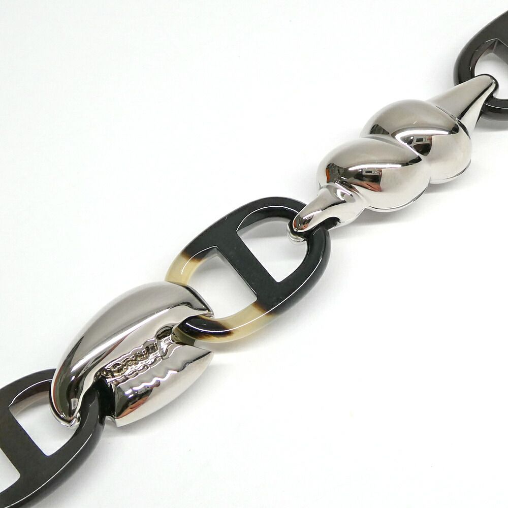 Hermes Bracelet Chaine D'ancre Rivage Metal Horn Silver 18.0 cm Seashell — view 5