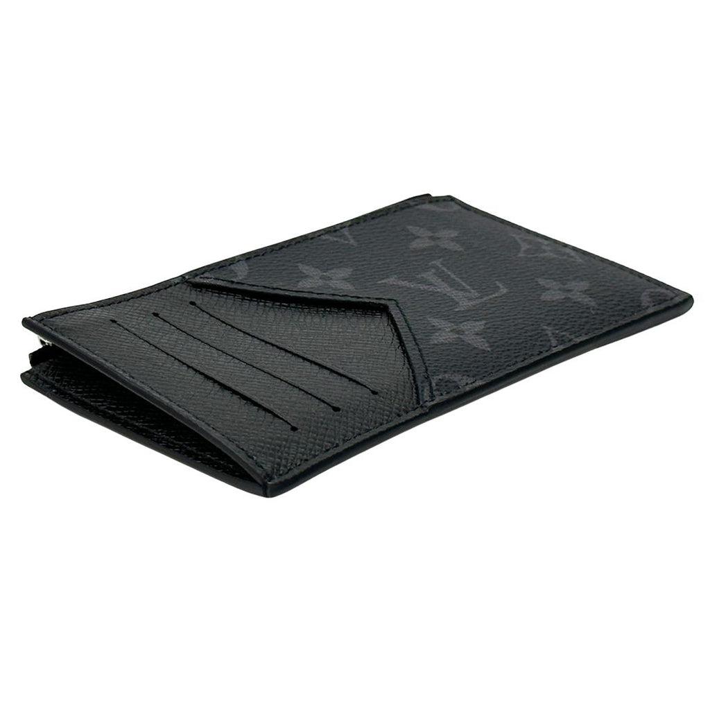 Louis Vuitton Wallet Monogram Eclipse Coin Case Card Holder Black Purse Small — view 3