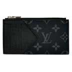 Louis Vuitton Wallet Monogram Eclipse Coin Case Card Holder Black Purse Small