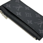 Louis Vuitton Wallet Monogram Eclipse Coin Case Card Holder Black Purse Small — view 6