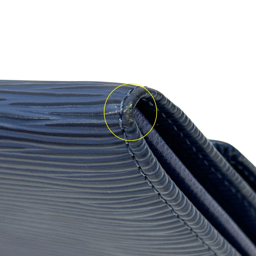 Louis Vuitton Wallet Epi Polmone Cles Miltille Blue Simple Flap — view 8