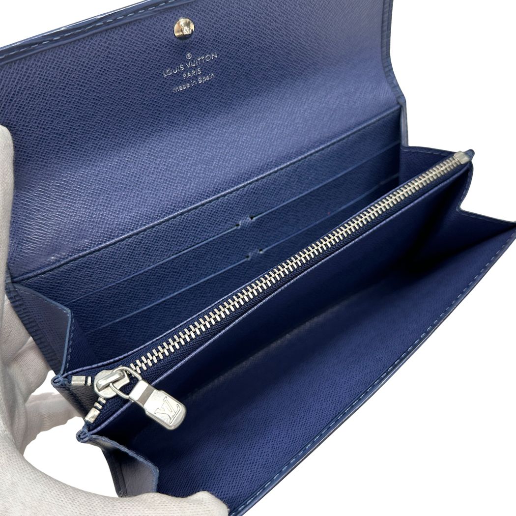 Louis Vuitton Wallet Epi Polmone Cles Miltille Blue Simple Flap — view 5