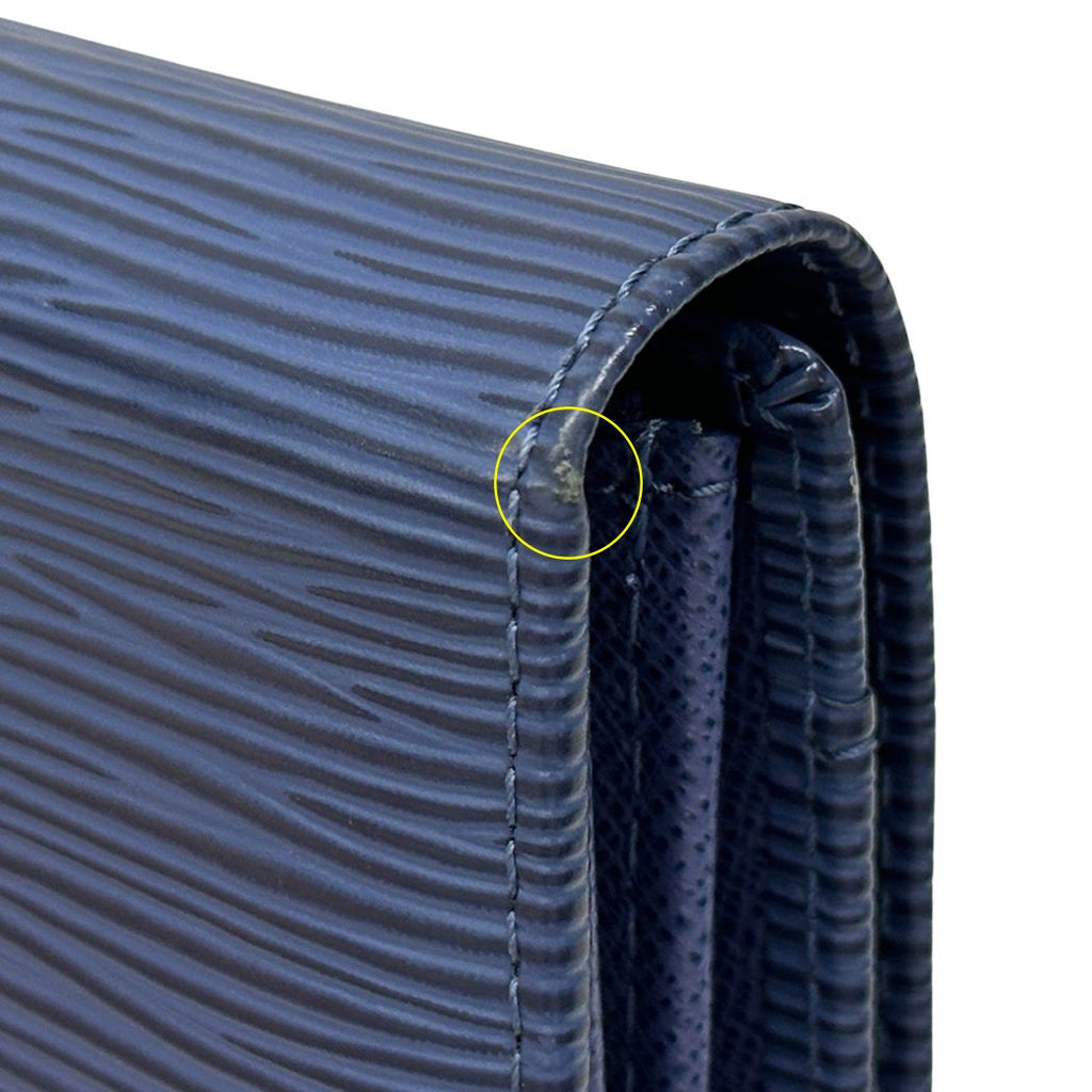 Louis Vuitton Wallet Epi Polmone Cles Miltille Blue Simple Flap — view 9
