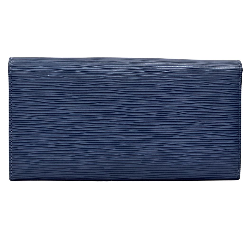 Louis Vuitton Wallet Epi Polmone Cles Miltille Blue Simple Flap — view 2