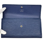 Louis Vuitton Wallet Epi Polmone Cles Miltille Blue Simple Flap — view 4