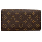 Louis Vuitton Wallet Monogram Porte Tresor International Brown Flap Logo Vintage — view 2