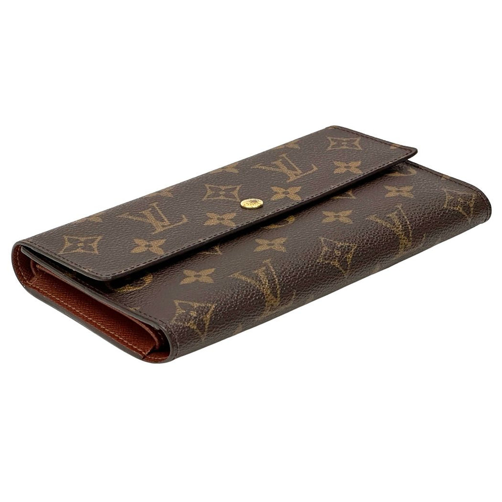 Louis Vuitton Wallet Monogram Porte Tresor International Brown Flap Logo Vintage — view 3