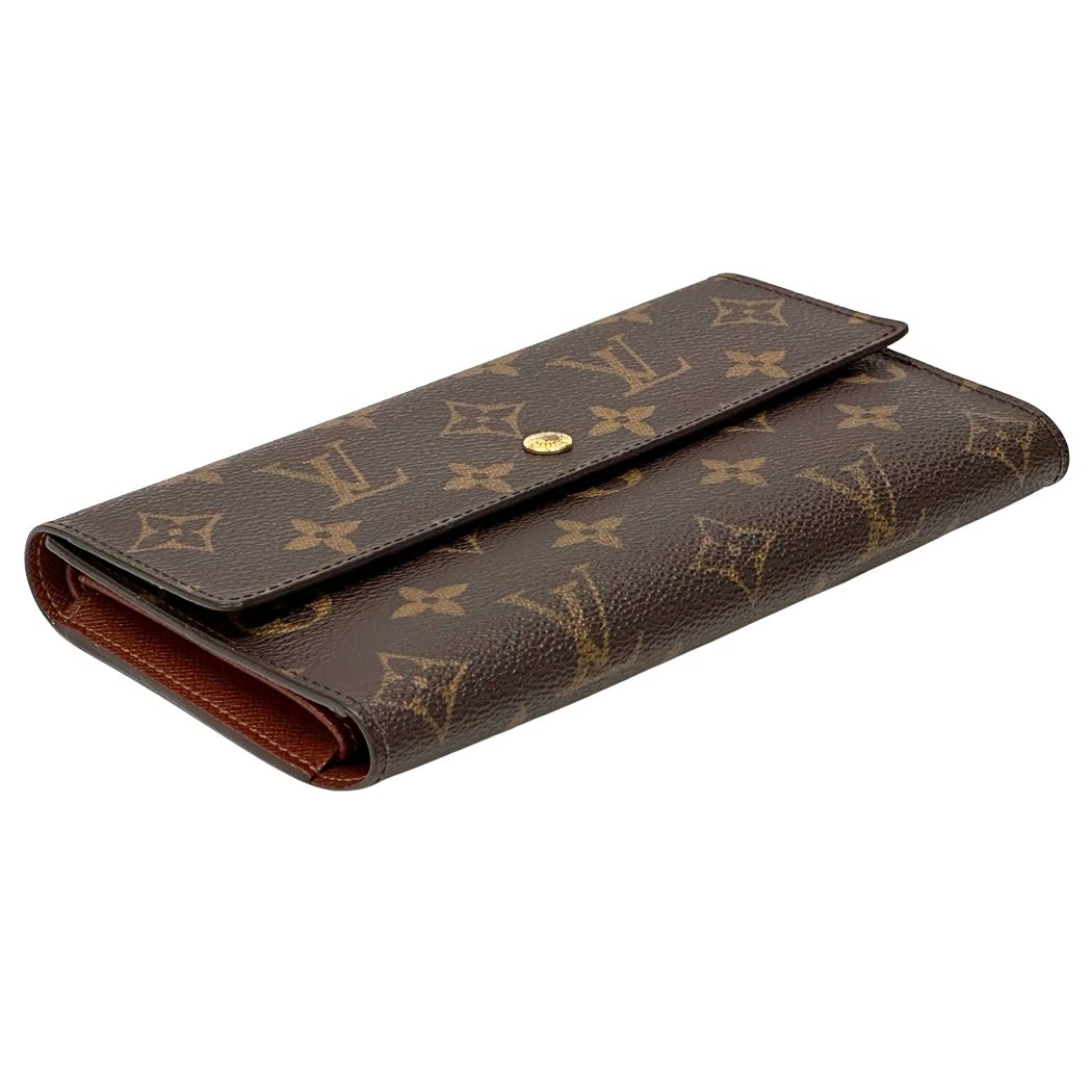 Louis Vuitton Wallet Monogram Porte Tresor International Brown Flap Logo Vintage — view 3