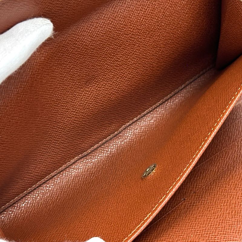 Louis Vuitton Wallet Monogram Porte Tresor International Brown Flap Logo Vintage — view 5